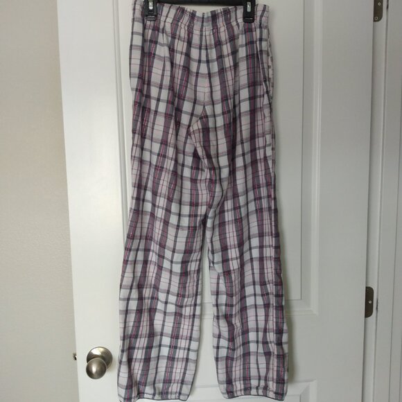 Victoria's Secret Gray Pink Plaid Pajama Pants, Women's XS - Picture 3 of 3